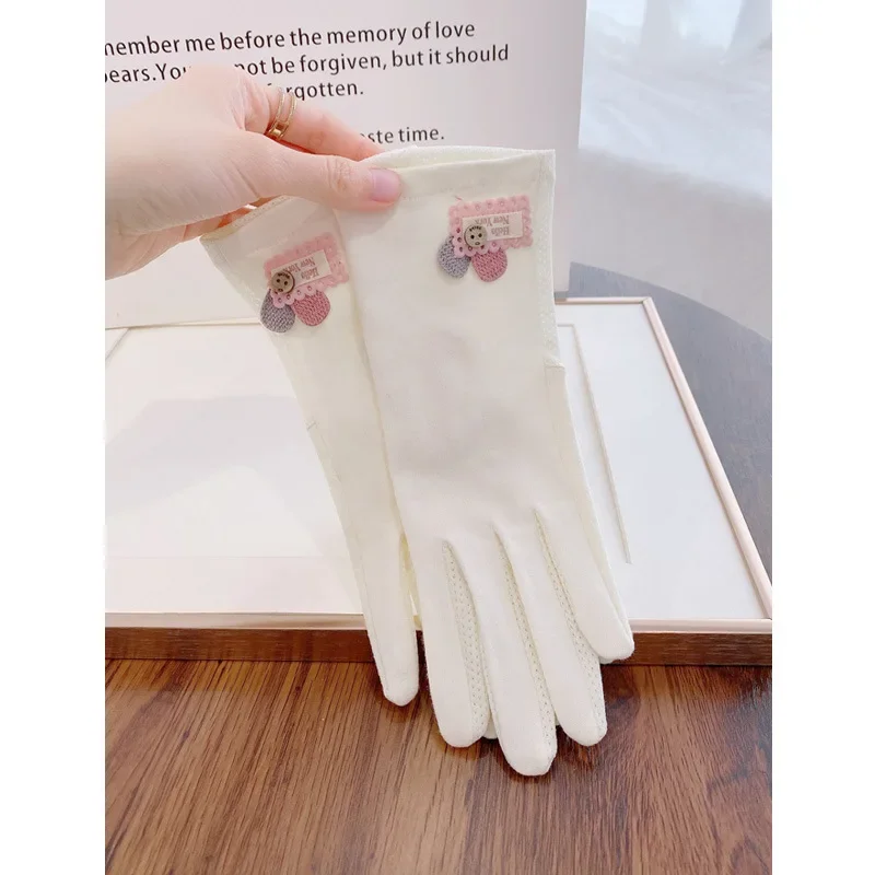 النساء قفازات واقية من الشمس الصيف قفازات الحماية من الشمس عدم الانزلاق قفازات شاشة اللمس الدراجات القيادة القفازات رقيقة المضادة للأشعة فوق البنفسجية قفازات