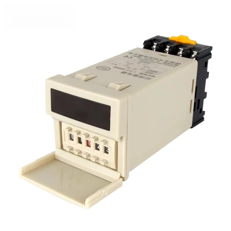 DH48S-2Z Раскладная версия Цифровой светодиодный программируемый таймер Реле-переключатель 0,01S-99H99M Таймер задержки с цоколем AC/DC