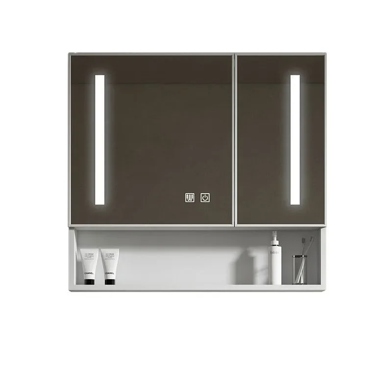 Wall-mounted smart mirror cabinet, separate storage box, space aluminum bathroom mirror box, bathroom storage mirror, bathroom