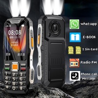 Low Price Rugged Outdoor Push Button Cellphone Shockproof Durable Two Torch Elderly Cheap Mobile Phone Large Capacity Big Screen