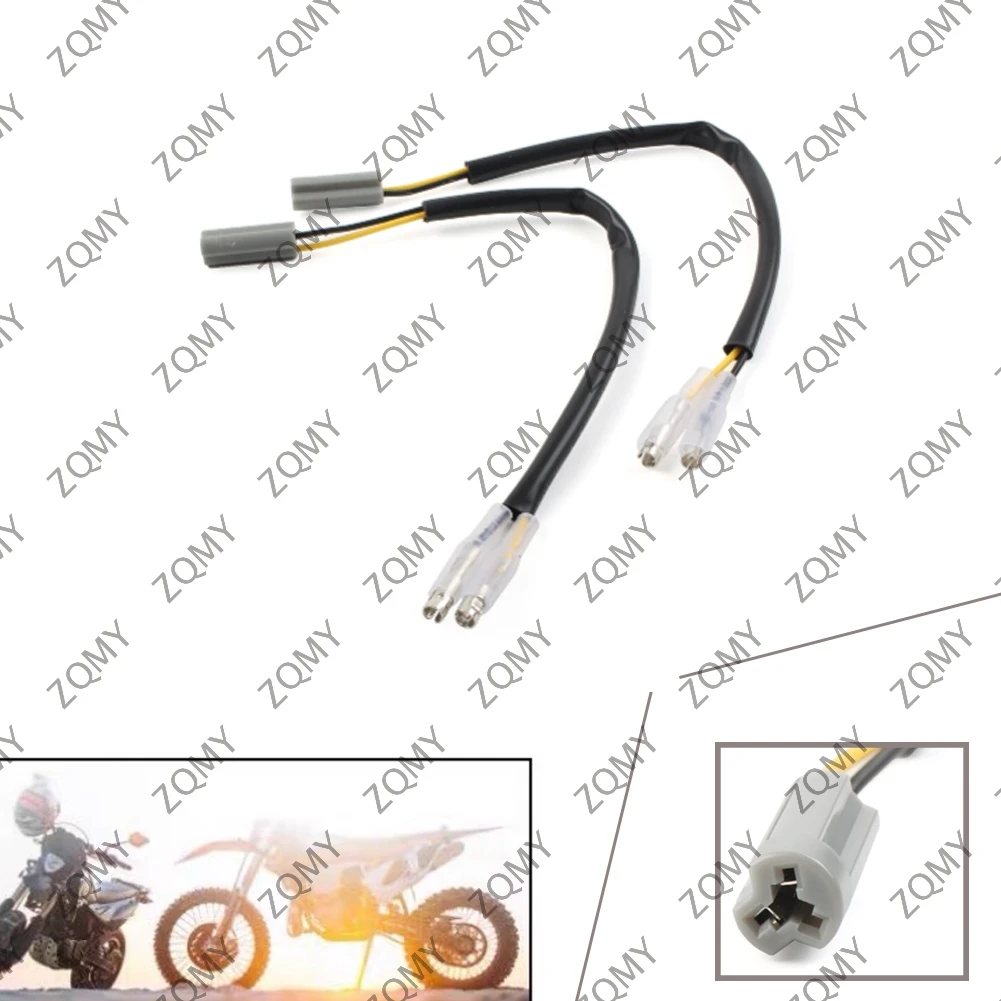 2pcs Motorcycle Turn Signal Marker Wire Adapters Plug Connectors Leads For YAMAHA YZF R1 R3 R6 R25 MT07 MT09 FZ25 FAZ07 FZ09