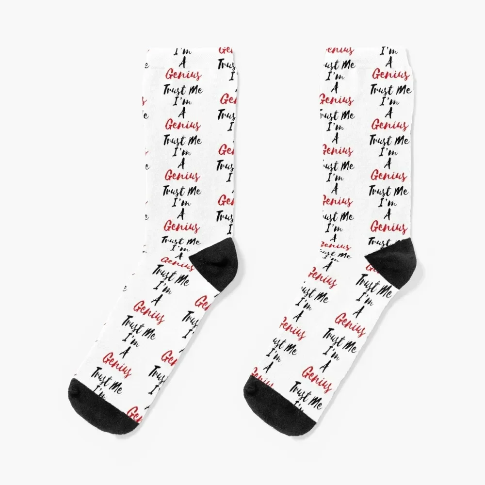 Trust Me, I'm A Genius Socks christmas gift football Men Socks Luxury Brand Women's