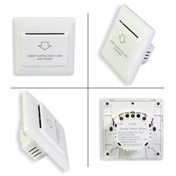 EU Type 125khz/ 13.56mhz Frequency Power Saving Switch Hotel Card Holder 110/220V 40A Switch Smart Energy Saver