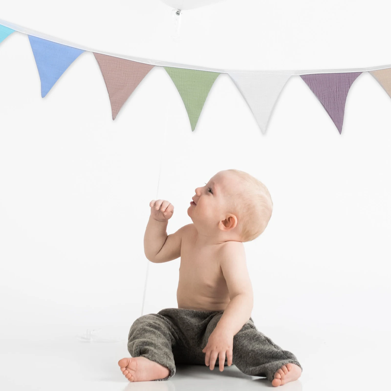 

Party Bunting Decoration Decorations Wall Hanging Pennant Child Pastel Shower