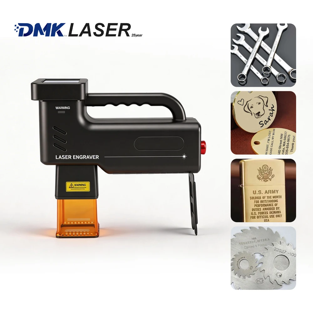 Wireless Handheld Dual Laser Marking Machine 20-50w Portable Fiber & Diode Laser Engraver  for Metal Plastic Wood
