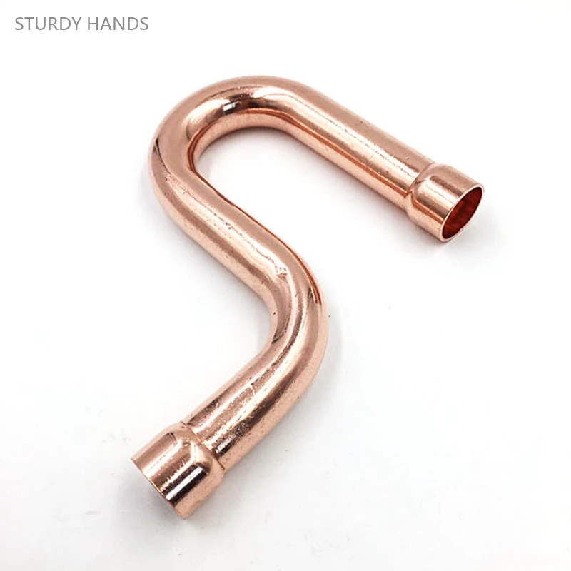 

2pcs Copper P-type Oil Storage Elbow Copper Welded Elbow Air Conditioning Cold Storage Refrigeration Pipe Fittings