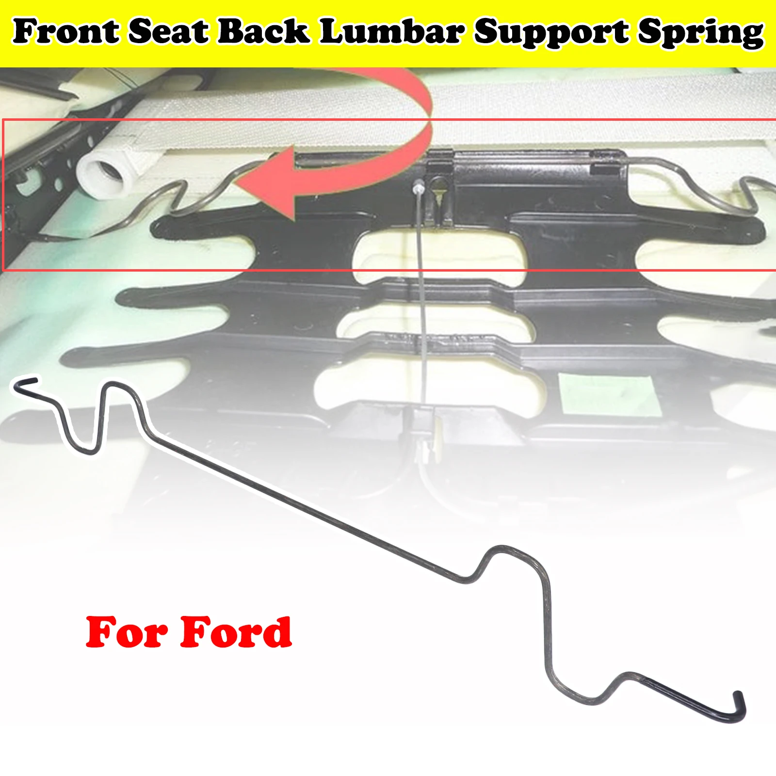 

38.7cmFront Seat Back Lumbar Support Spring Wire Repair For Ford Mondeo MK4 S-Max MK1 Galaxy MK3 Backrest Cable Fix 7S71Y61700CH