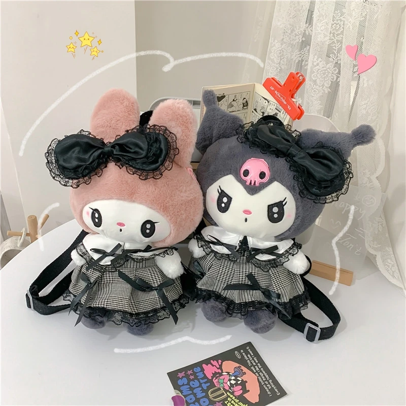 

Sanrio плюшевый рюкзак Kuromi Demon My Melody Плюшевый Рюкзак Kawaii аниме рюкзак подарки для девочек