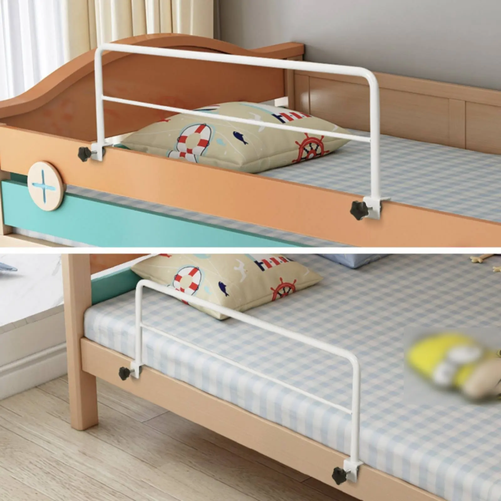 Barra de Asistencia para Cama sin Herramientas, de Alta Capacidad de Carga, Barra de Apoyo para Cama, Barra de Seguridad para Cama con Abrazadera, Barra de Agarre para Cama de Acero al Carbono