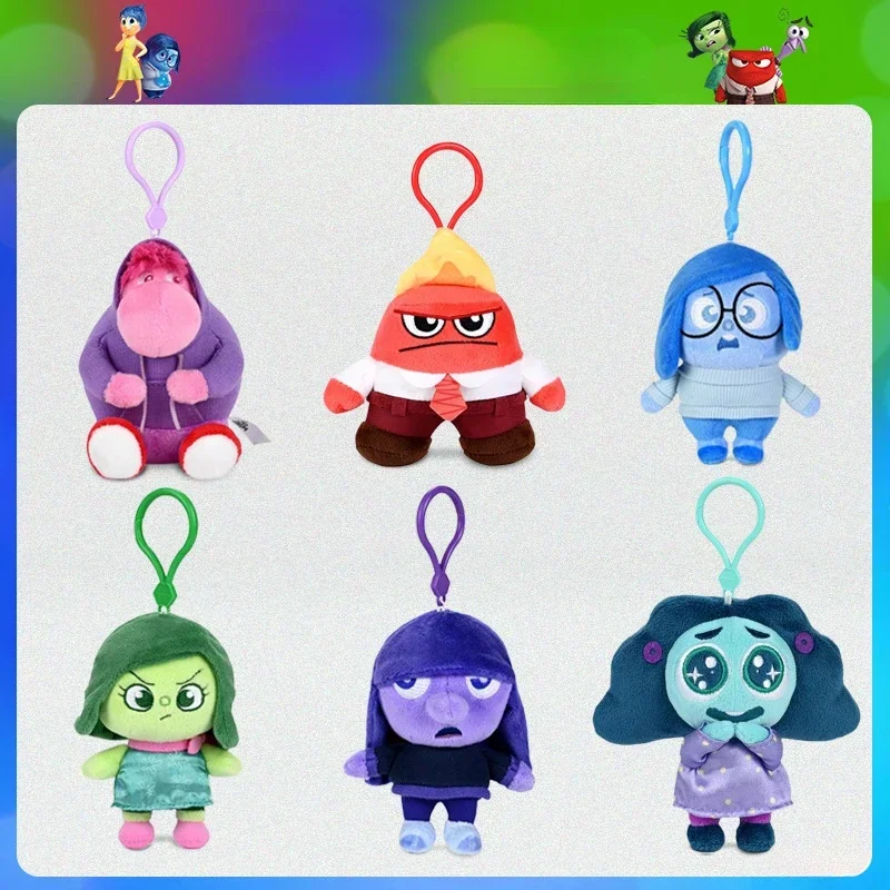 Disney Inside Out Pluche Pop Sleutelhanger Leuke Woede Verdriet Mode Kinderen Pop Autosleutel Ring Rugzak Hanger Meisjes Vakantie Geschenken