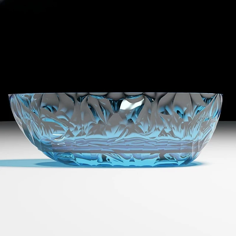 

Resin transparent crystal freestanding bathtub bathroom large oval solid surface soaking good design popular bathtub