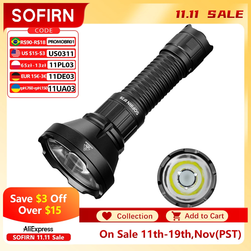 yZ[zSofirn SF26 2000lm SFT40 LED 6000K pd Type-C [d Protable ͂ 21700 g[`