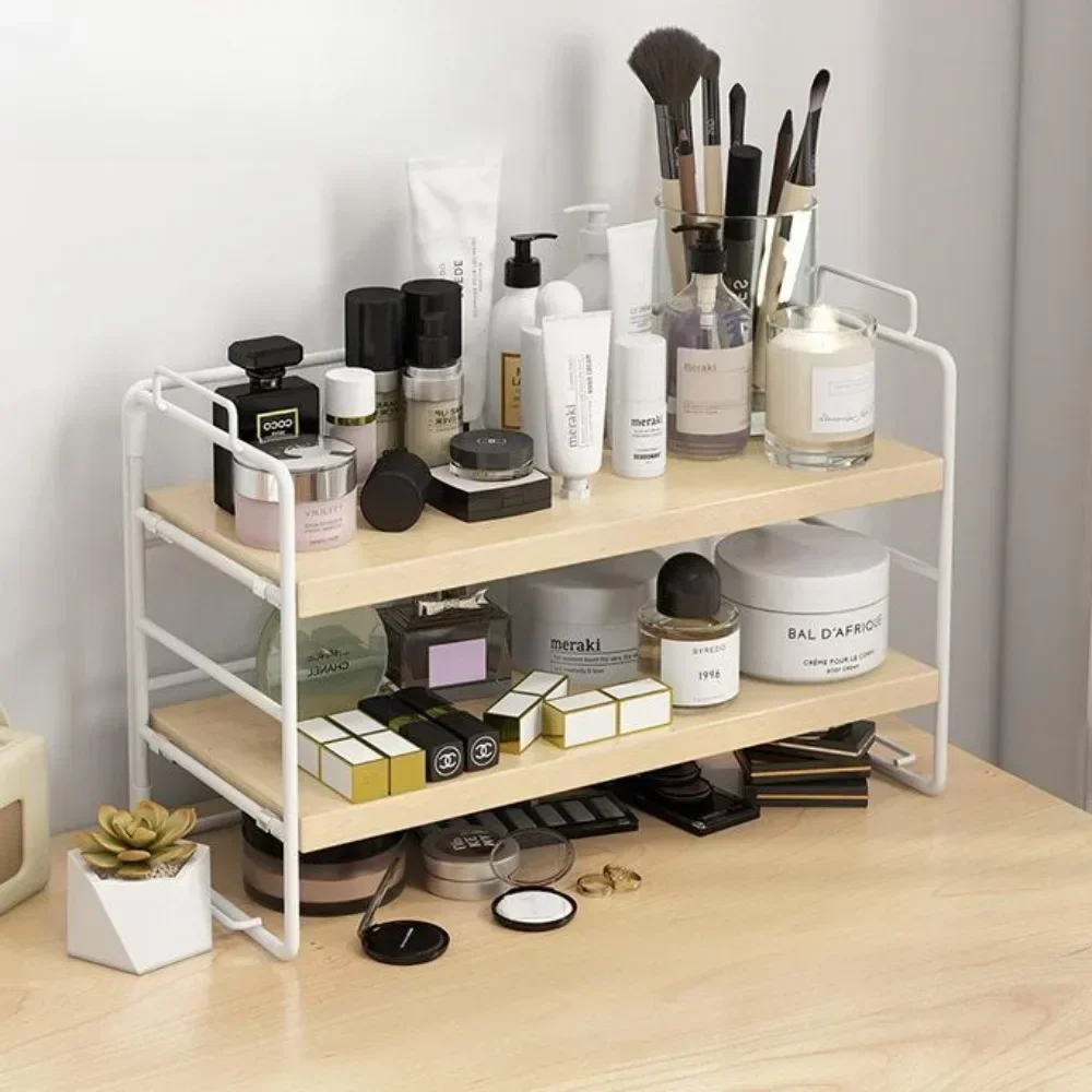 

#For Desktop Bookshelf Wooden Magazine Storage Rack Simple Flower Shelf Kitchen Organizer Holder Makeup Stand Multi-Layer Book R
