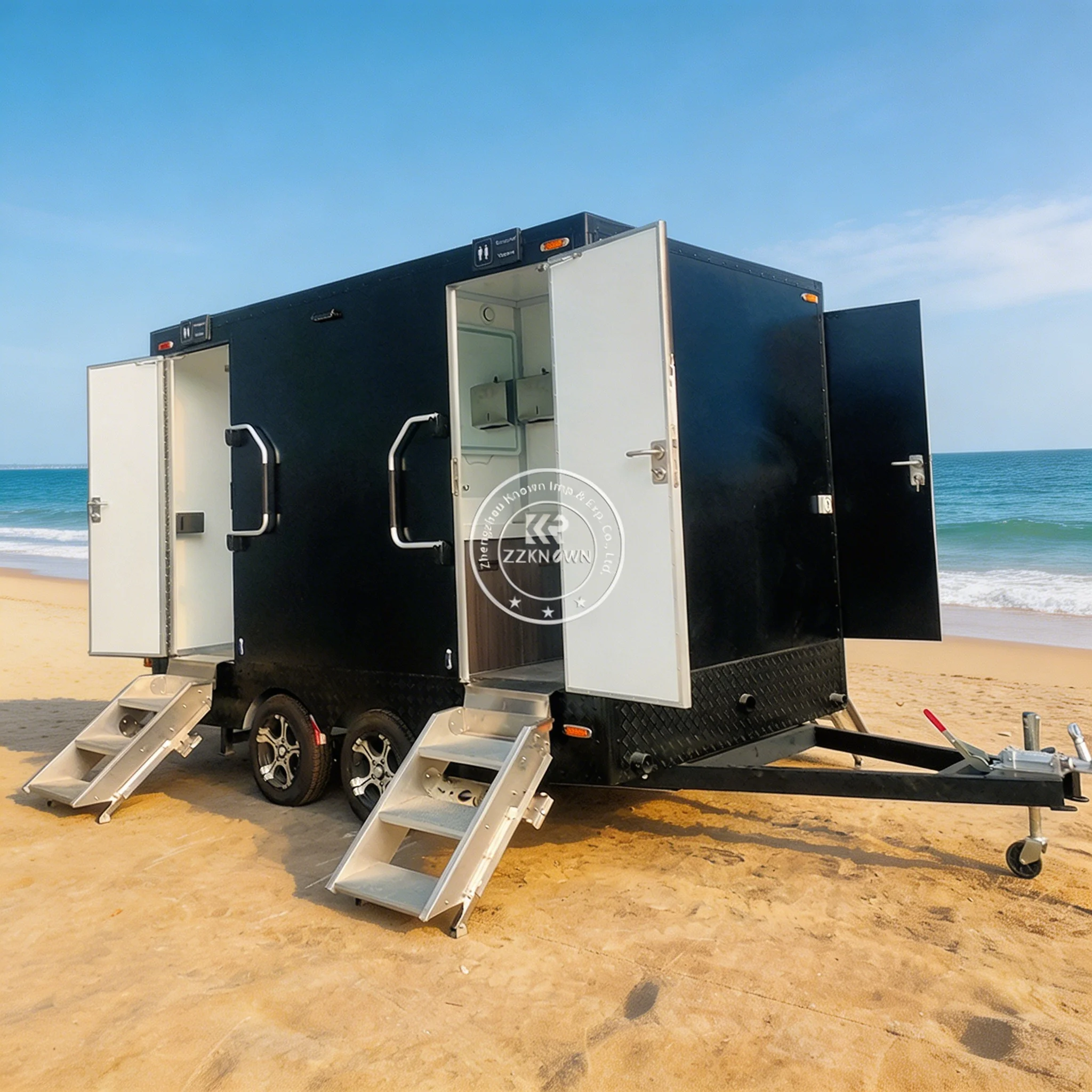 Multifunctional Mobile Luxury Bathroom Manufacturers Restroom Outdoor Toilet Wc Camping Portable Trailer with Wheels