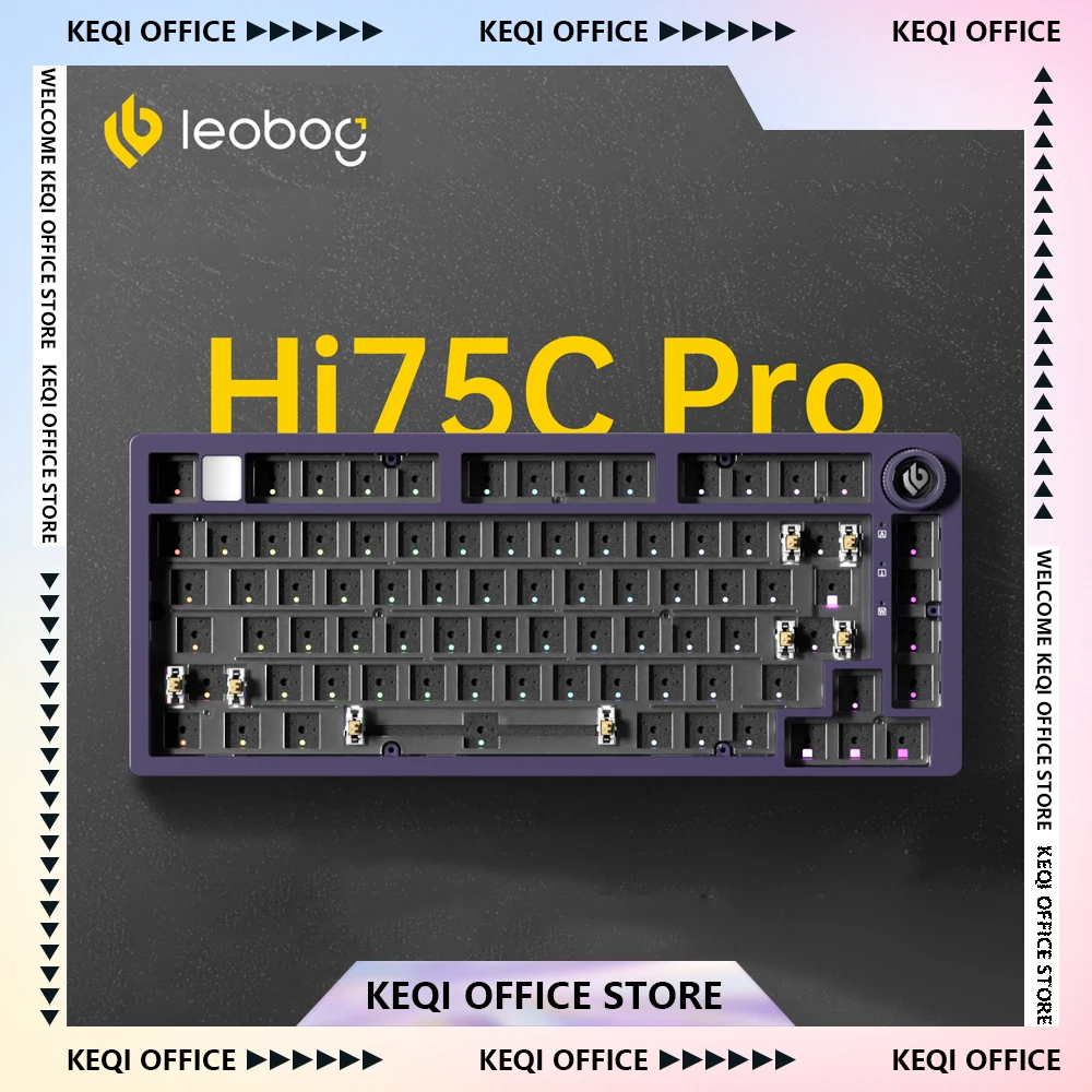 

LEOBOG Hi75C Pro Mechanical Keyboard Kits Wired Keyboard 3-mode Wireless Aluminium Alloy Hot Swap Gasket Gaming Keyboard Gifts