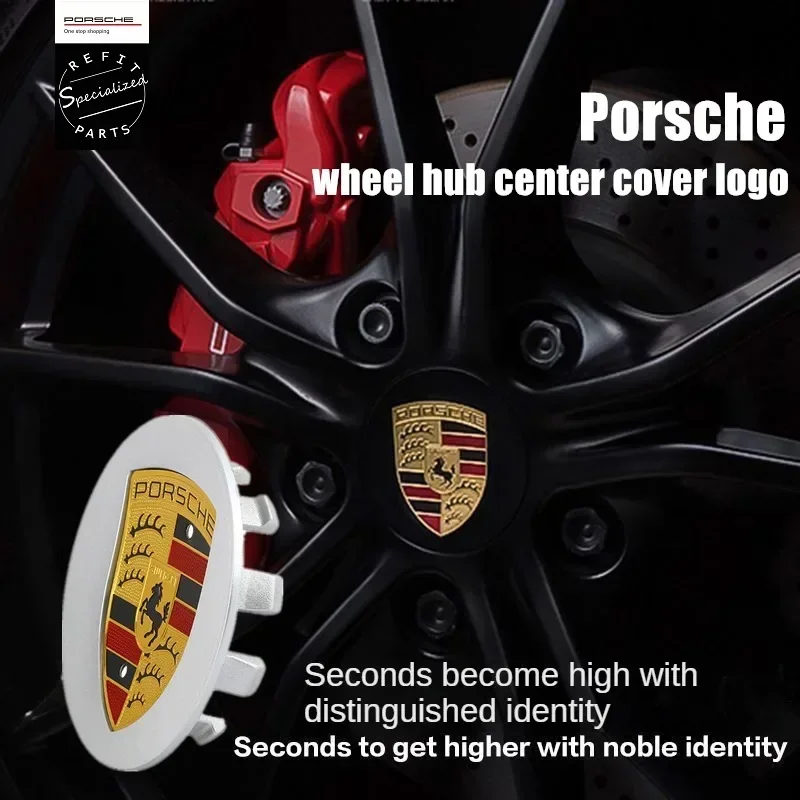 

4pcs for Porsche Boxster Cayman Cayenne 911 Macan Panamera 718 wheel center cover logo Original car 65mm 76mm Wheel hub cover