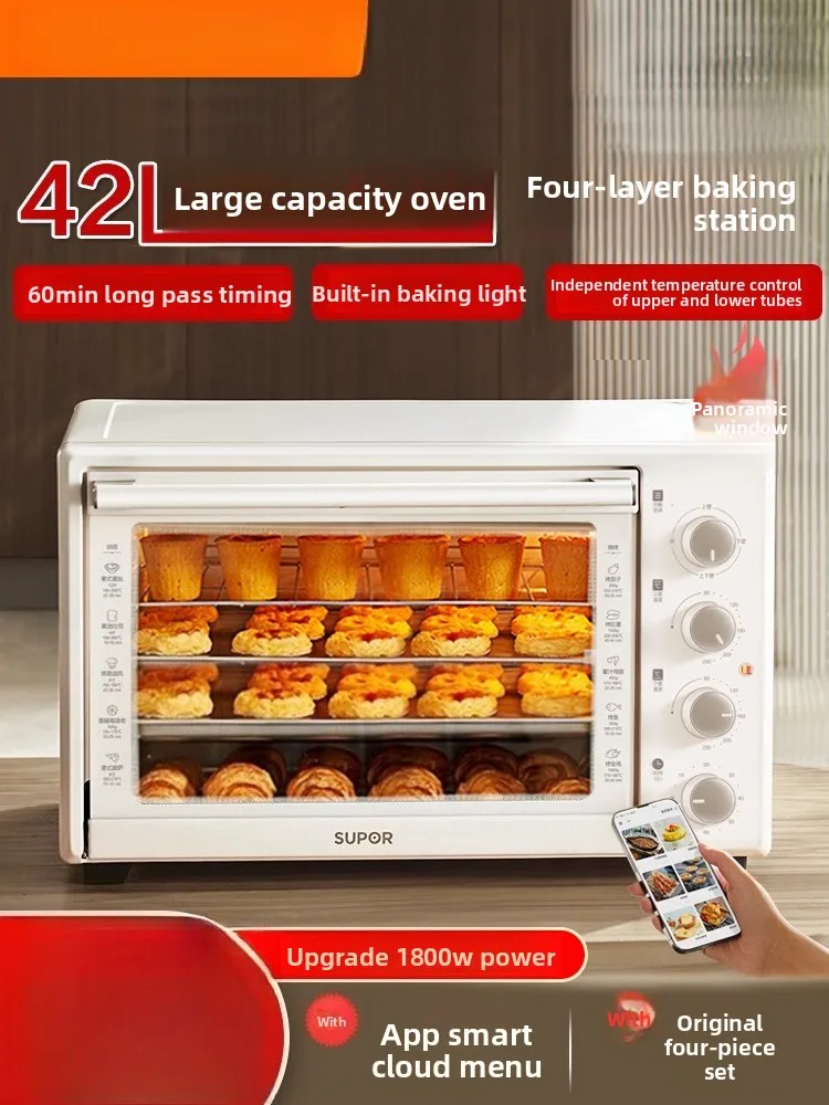 Oven for household small baking special steaming and baking machine large capacity 42 liter electric oven 2025 new model