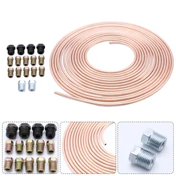 Non-magnetic Brake Tube Vehicle Coil Hose Cars Flexible Line Kit Golden Auto Tubing