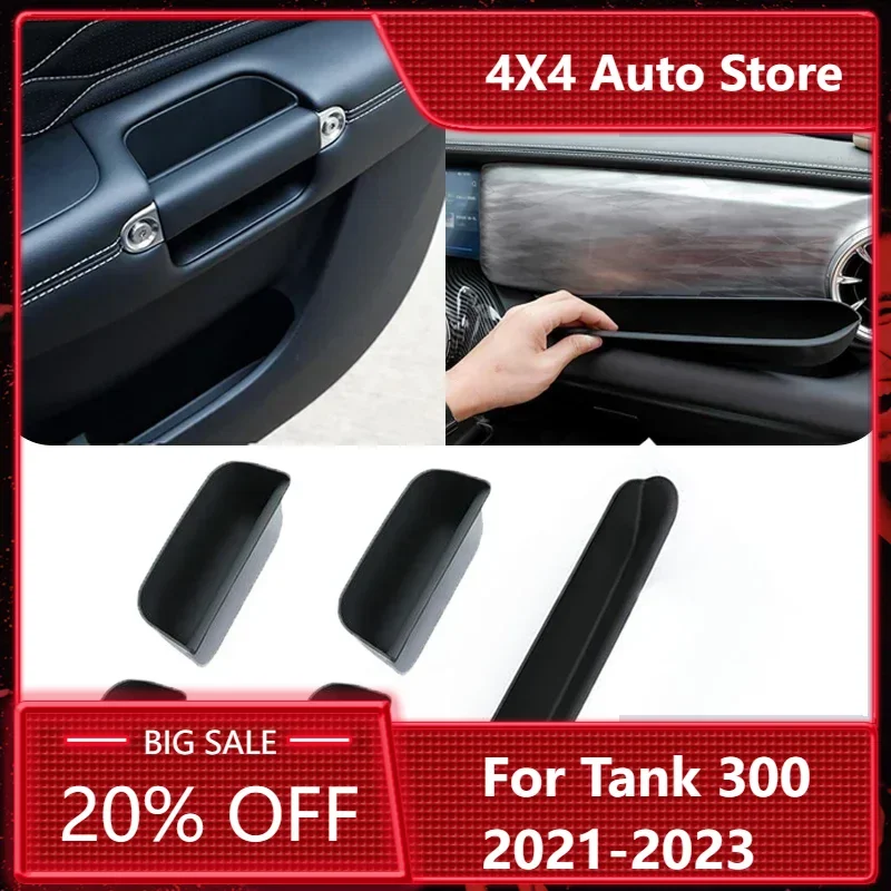 New！For WEY GWM Tank 300 Car Door Armrest Storage Box Central Console Copilot Organize Garnish Cover Accessories 2021 2022 2023