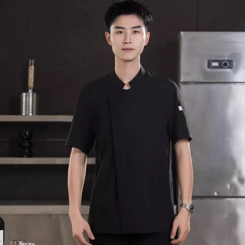 Uniforme da lavoro decorativa estiva sottile e traspirante da chef della cucina del ristorante dell'hotel