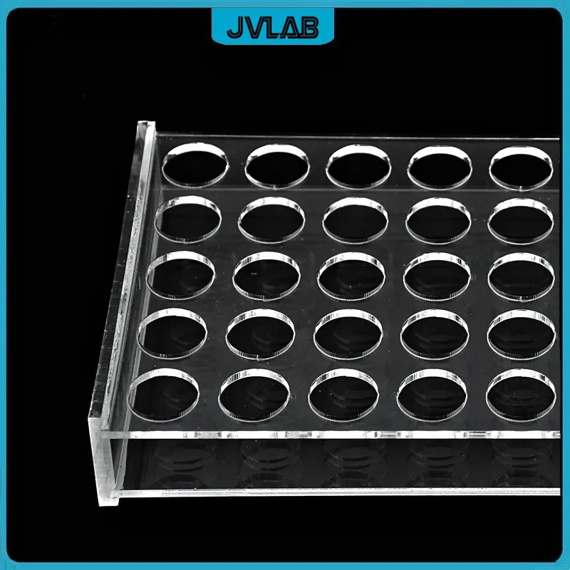 رف زجاج شبكي للقارورة اللونية ، 1.5 مللي ، وضع زجاج شبكي ، 50 قارورة عينة تحليلية ، فتحة 12.5 مللي متر #4