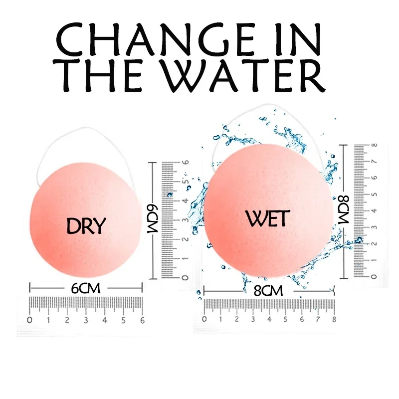 Esponja de limpieza Facial Konjac Konnyaku, exfoliante, cuidado, herramientas de maquillaje