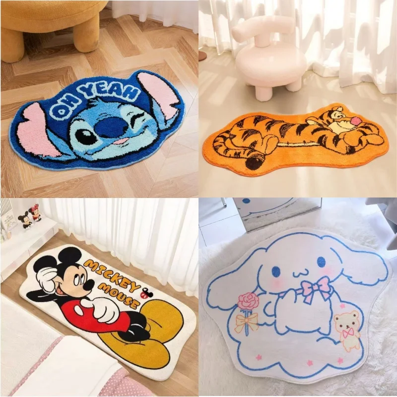 

Disney Lilo and Stitch Winnie The Pooh Cushion Anime Non-slip Mat Kawaii Buzz Lightyear Absorbent Carpets Living Room Bathroom