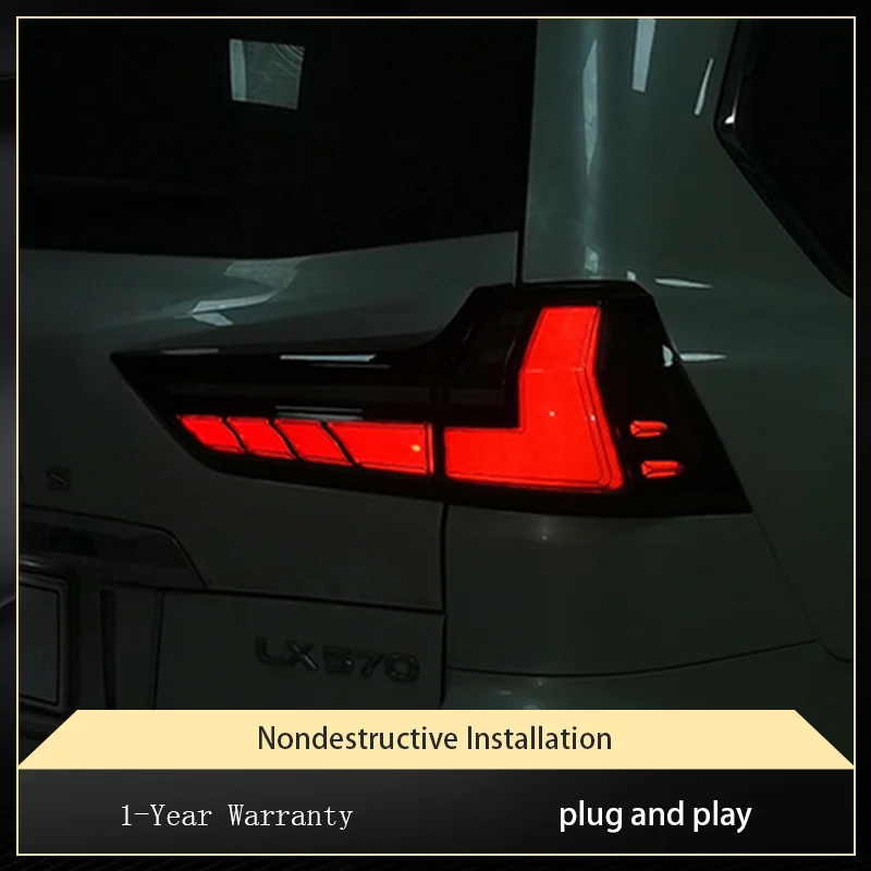 Car Lights for Lexus LX 570 LX570 LED 2016-2020 Tail Lamp Modified DRL Projection Lens Taillights Turn Signal Tools Accessories