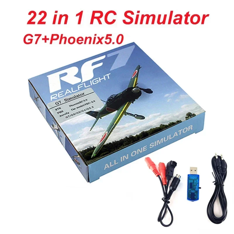 22 in 1 RC Flight Simulator 8in1 USB Simulation for Realflight Support G7.5 G7 G6.5 G5 Flysky FS-I6 TH9X Phoenix5