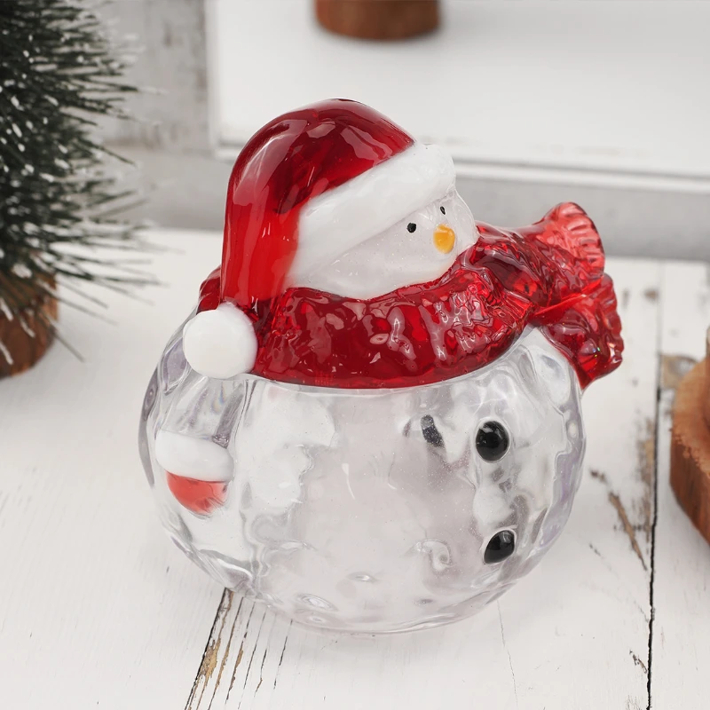 

DIY Resin Christmas Snowman Resin Jar Mold with Lid for Epoxy Resin Casting for Jewelry Storage Box Candy Container Home Decor