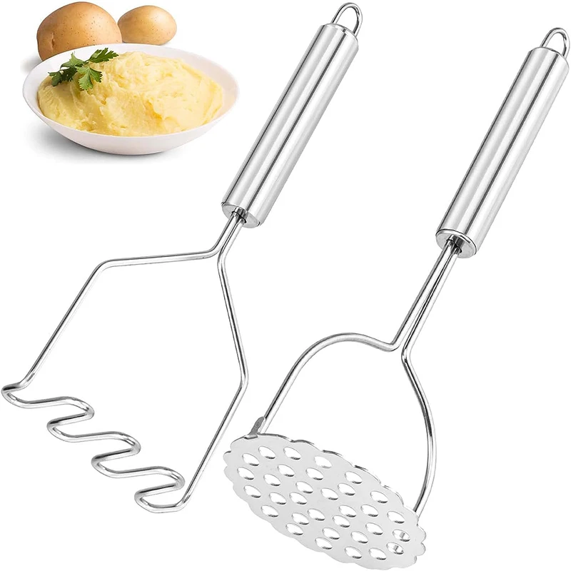 Stainless Steel Potato Masher Manual  Potato Crusher Pusher Fruit Vegetable Pressure Mud Machine Potato Ricer Press Kitchen Tool