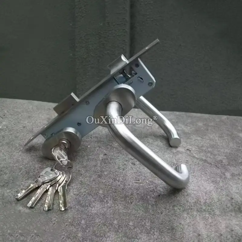 

ГОРЯЧИЙ 1 комплект из нержавеющей стали, европейский узкий врезной дверной замок, комплект дверного рычага, замок + ключи для 35 ~ 45 мм