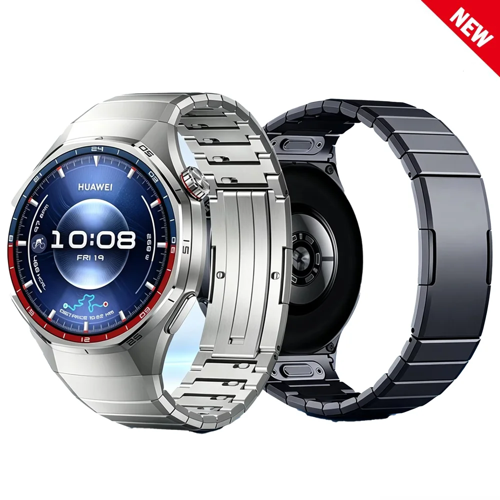 New Titanium Straps for Huawei Watch GT6 Pro Bands 46mm Metal Luxury No Gaps Bracelet Correa GT6 Pro Smart Watches Accessoriess