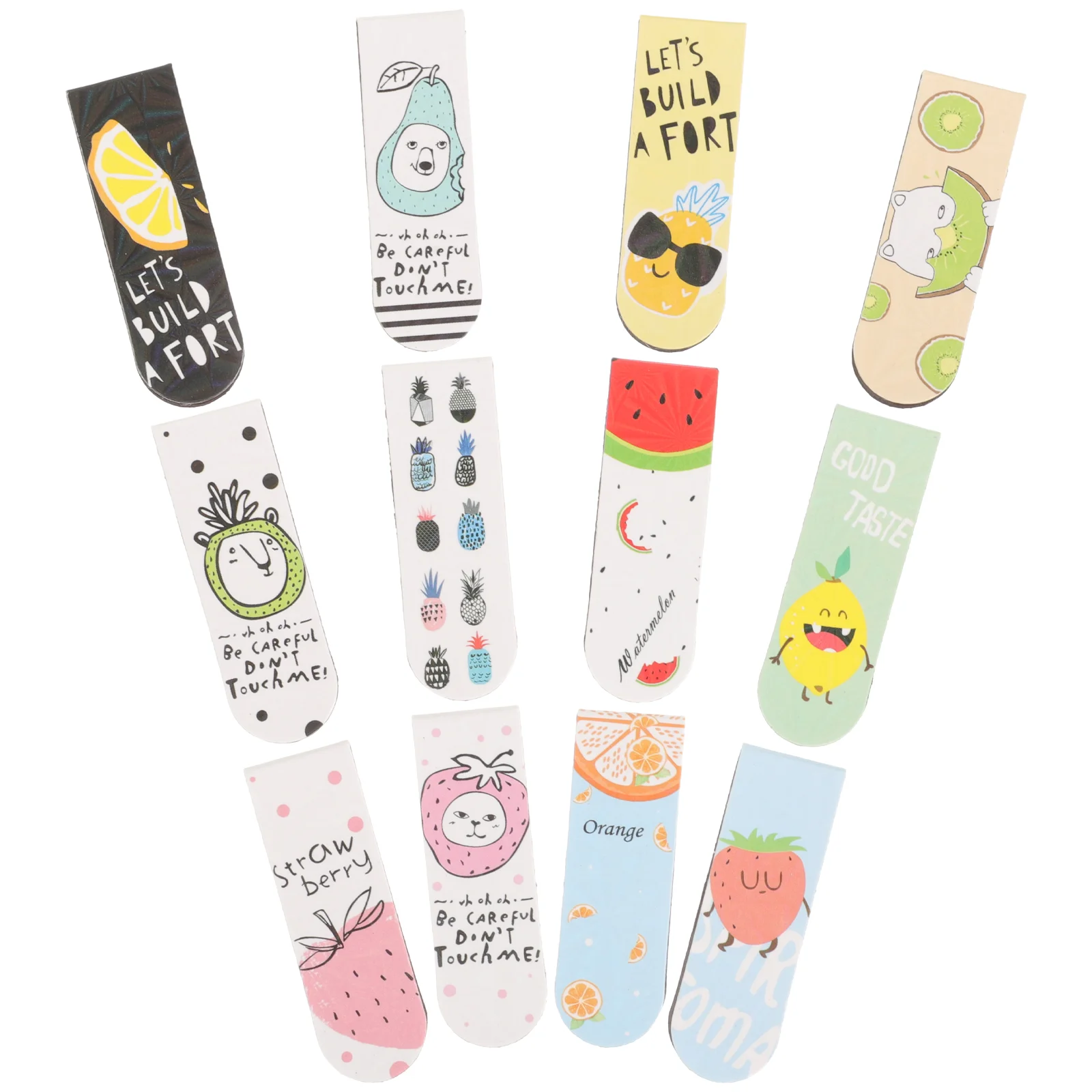 12 Pcs Bookmarks Unique Page Markers Literature and Magnetic Clips Student Use