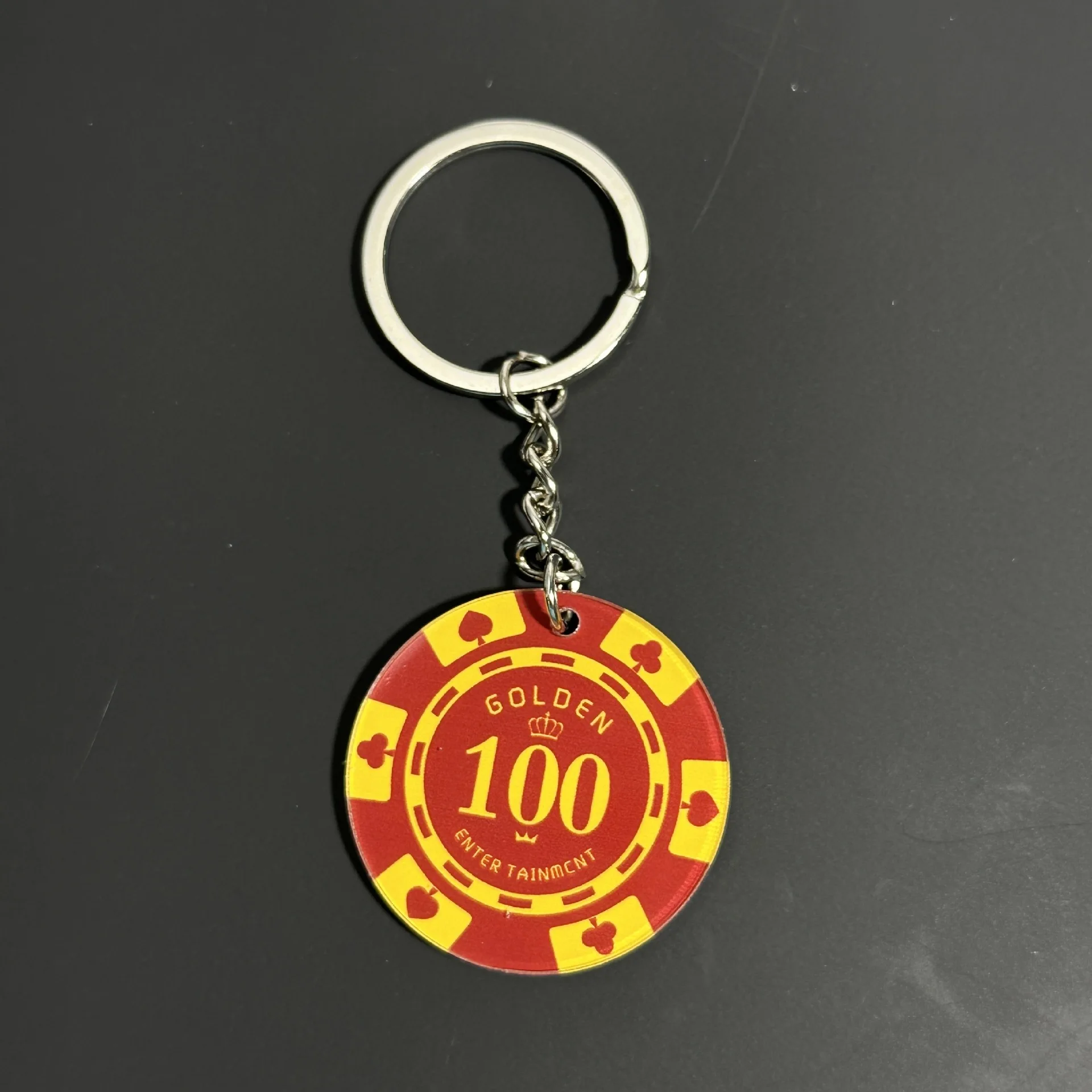 poker chip keychain key ring acrylic key chain Las Vegas keychain for men key holder portachiavi chaveiro llaveros bag charm