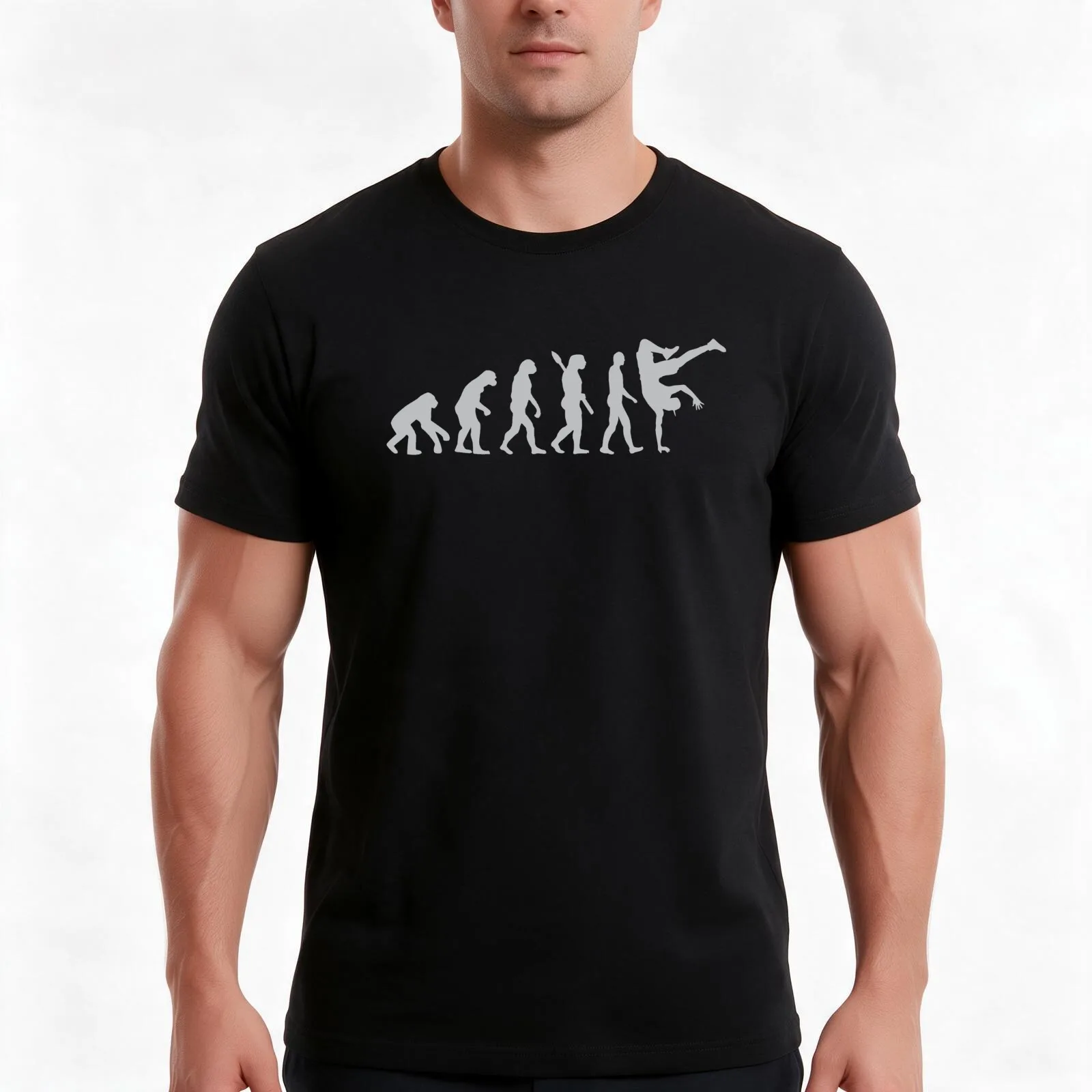 Break Dancing Evolution T-Shirt, Summer Casual Cotton Tee, Oversized Streetwear Tops, Vintage Graphic Print, Unisex Men Women