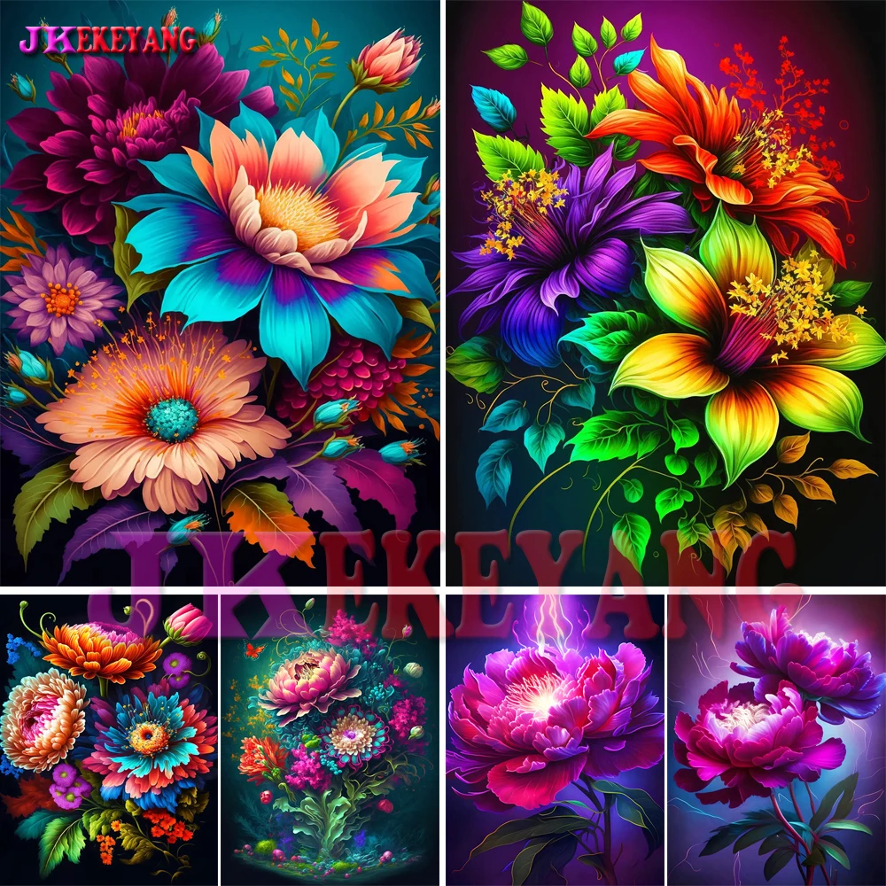 5D Diy Diamond Embroidery Flowers Diamond Painting Needleworks Cross Stitch Home Decoration j3351