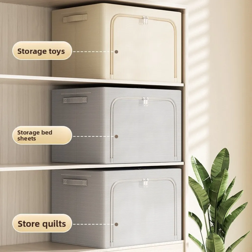 

Thickened Oxford Cloth Waterproof Foldable Storage Box for Bedroom Clothing Organization Home Use Durable Fabric Bin