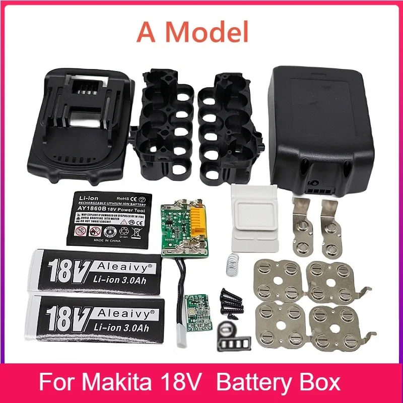 

BL1860 Li-ion Battery Case Charging Protection Circuit Board Box For Makita 18V 5.0Ah 6.0Ah Label LED Battery Indicator BL1830