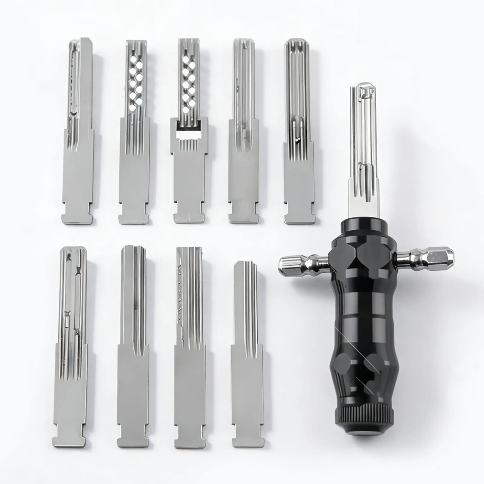 Multifunctional 10-piece Locking Set For Ghost Hand Kabbah Speed Storm Tin Foil Tool High Quality Stainless Steel Locksmith Tool