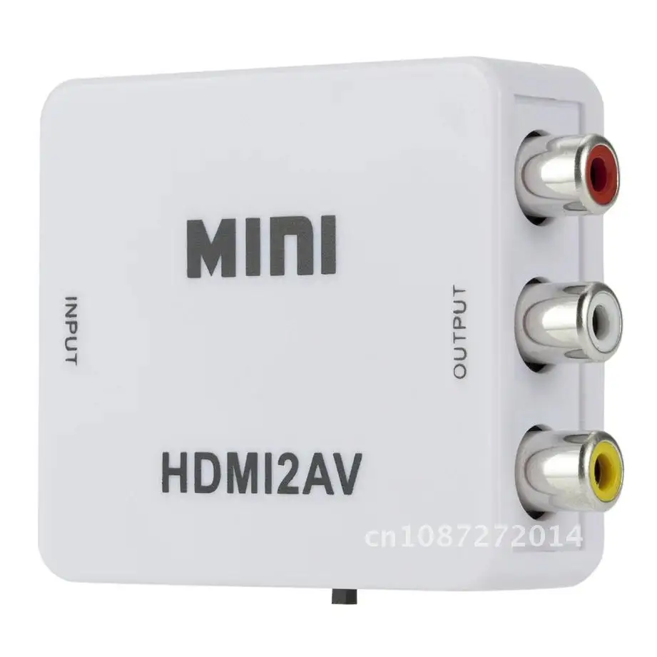 Converter HDMI-compatible HD to RCA AV/CVSB L/R Video Box 1080P 1920*1080 60Hz HDMI2AV Support NTSC PAL Output HDMIToAV