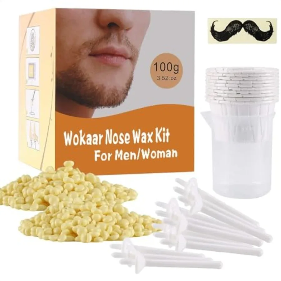 

se Wax Kit for Men Women 100g Wax 30 Applicators 1520 Uses Painl l Ear Hair Removal Fast in Removal Safe Hair Remover Kit for s