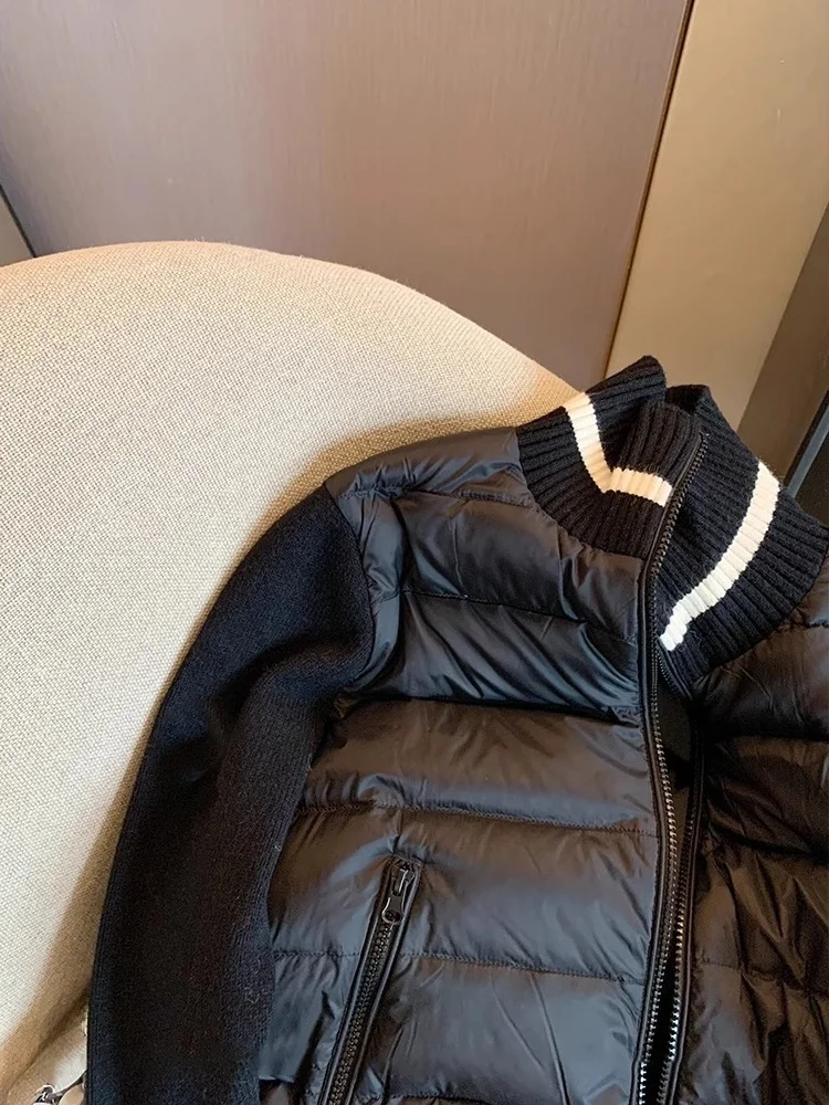 Jaqueta de Aodão Leve Estilo Hong Kong com Gola Alta para Homens Outono Inverno Vintage Sensação de Alta Qualidade