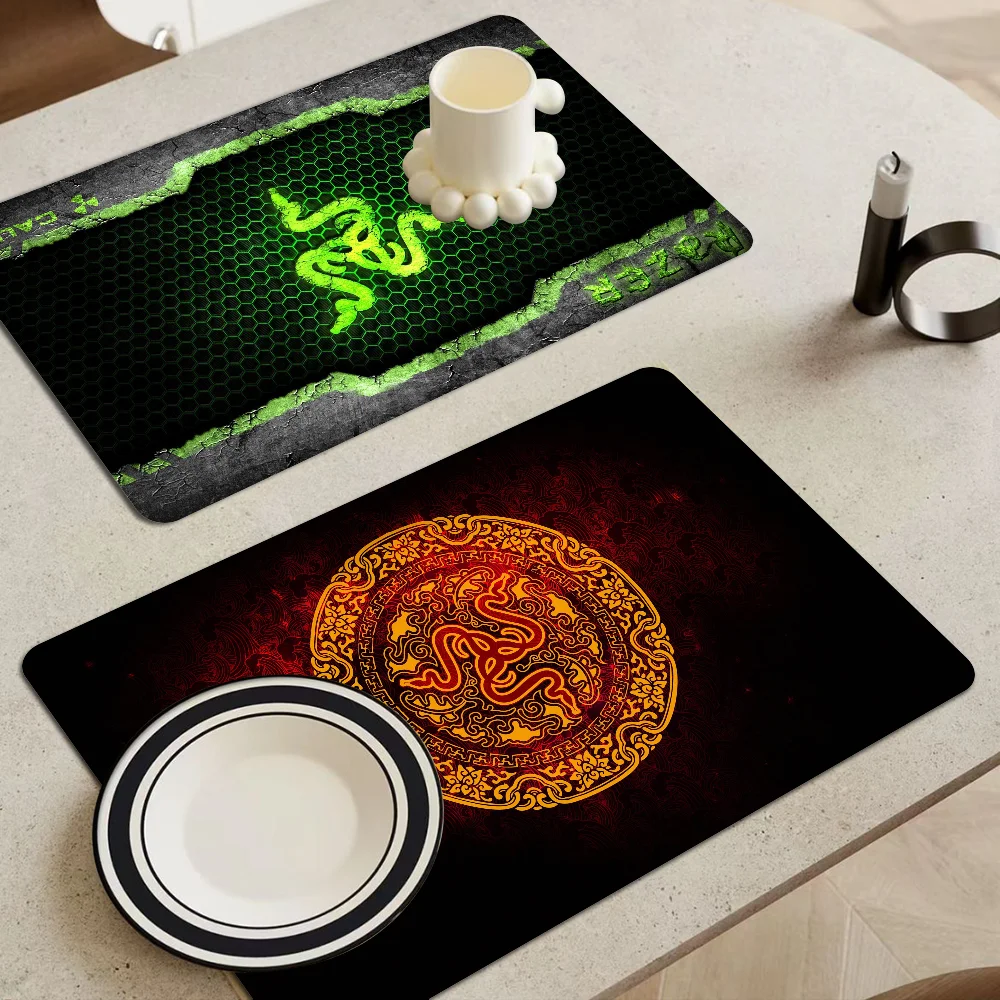 

RAZER Table Drain Pad Tabletop Absorbent Draining Mat Tableware Mats Placemats For Table Decor