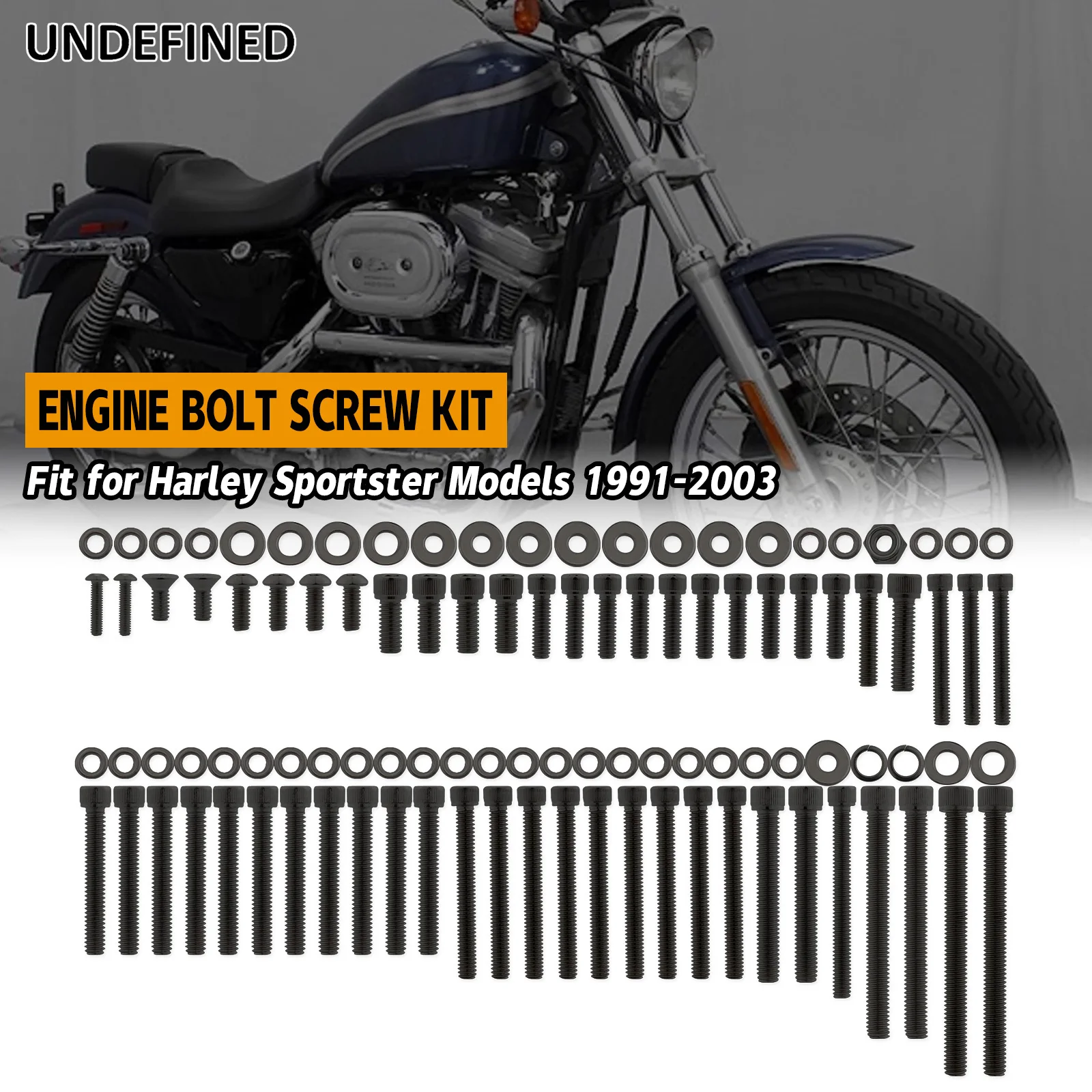 Engine Gearcase Bolt Kit 304 Stainless Steel For Harley Sportster 1991-2003 Polished Timing Cover Rocker Box Primary Derby