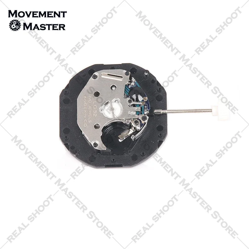 Gerakan jam tangan, gerakan kuarsa LG32 baru Tiongkok, dengan kalender, pegangan