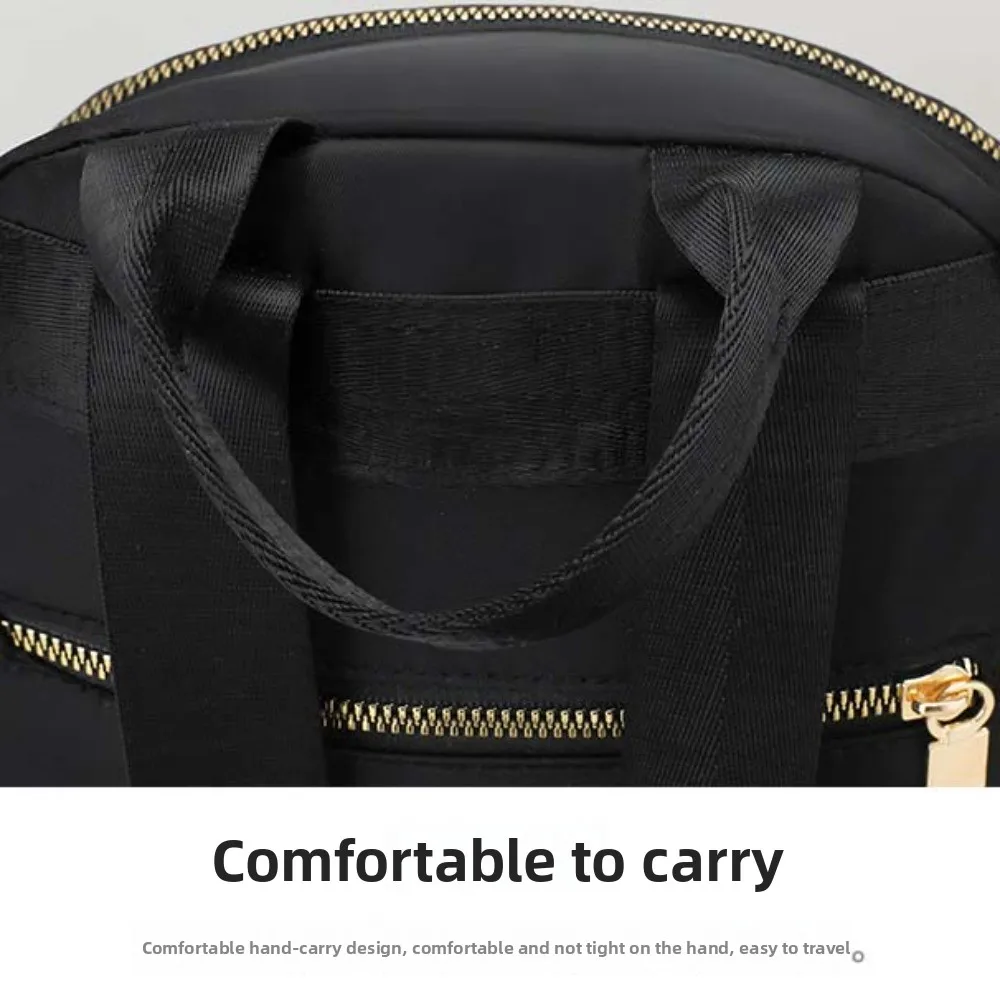 Zaino da scuola portatile in nylon Borsa tote casual multifunzione di grande capacità Borsa a tracolla tinta unita da donna