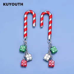 KUYOUTH Fashion Copper Christmas Crutch Gift Ear Weight Body Jewelry Earring Piercing Gauges Expanders Stretchers 3mm 2PCS