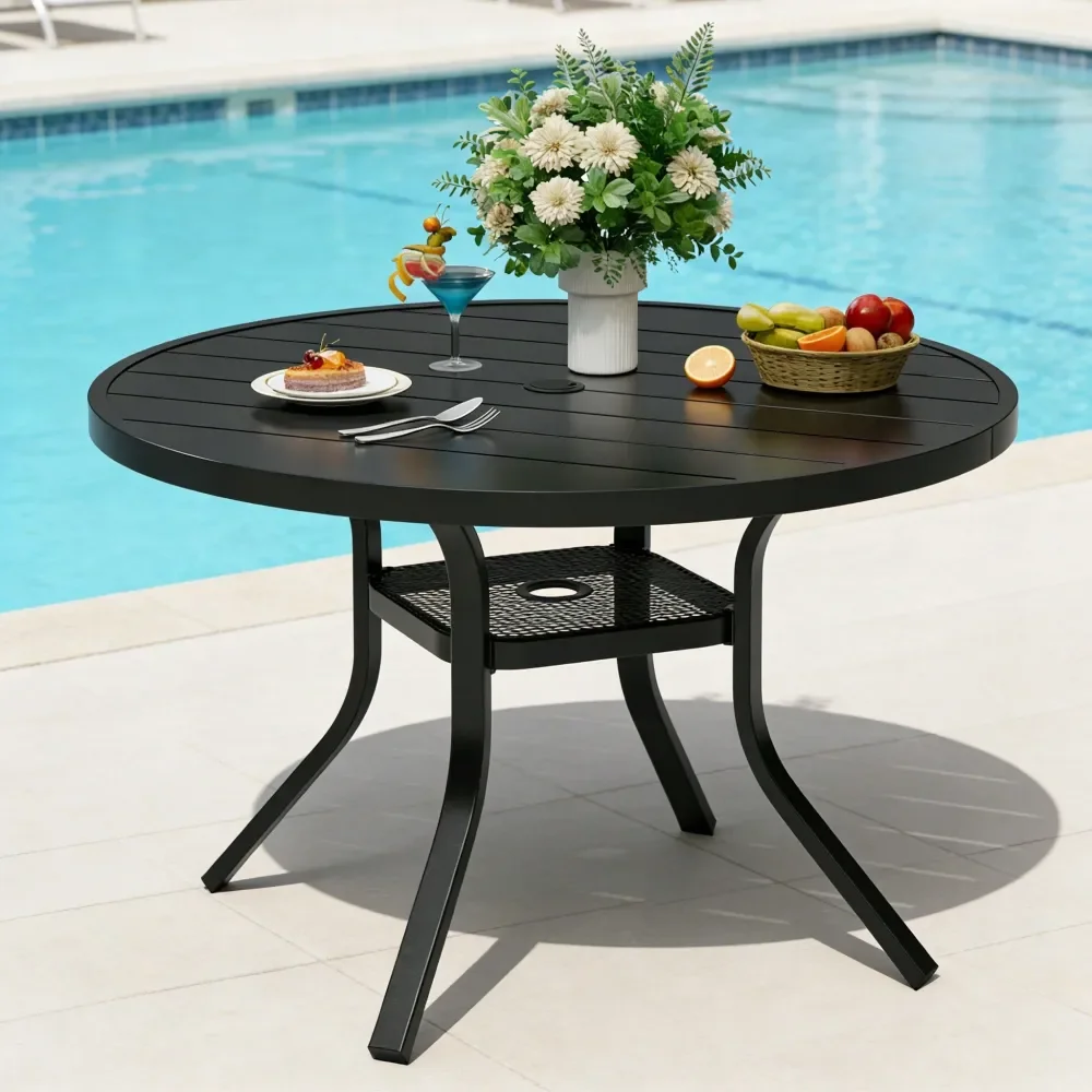 

Outdoor Dining Table For 4, Weather Resistant Garden Table For Patio