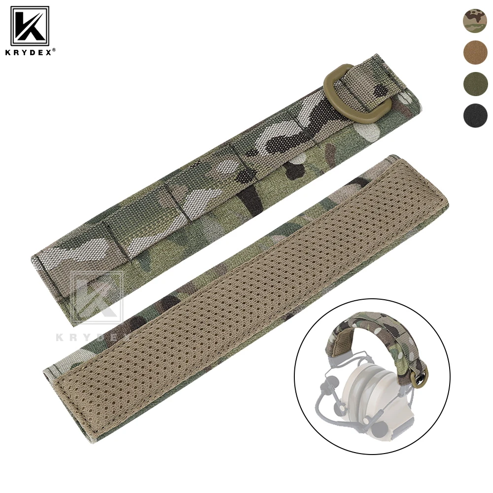 KRYDEX Tactical Modular Headset Cover Earmuff Headphone Band Protection Case With D-ring Fits for All General Earmuff Headband